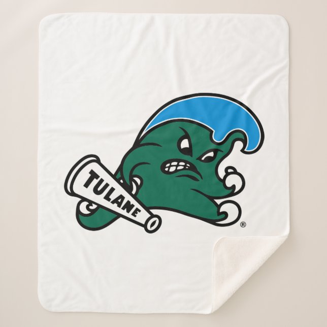 Tulane University Wave Sherpa Blanket (Front)