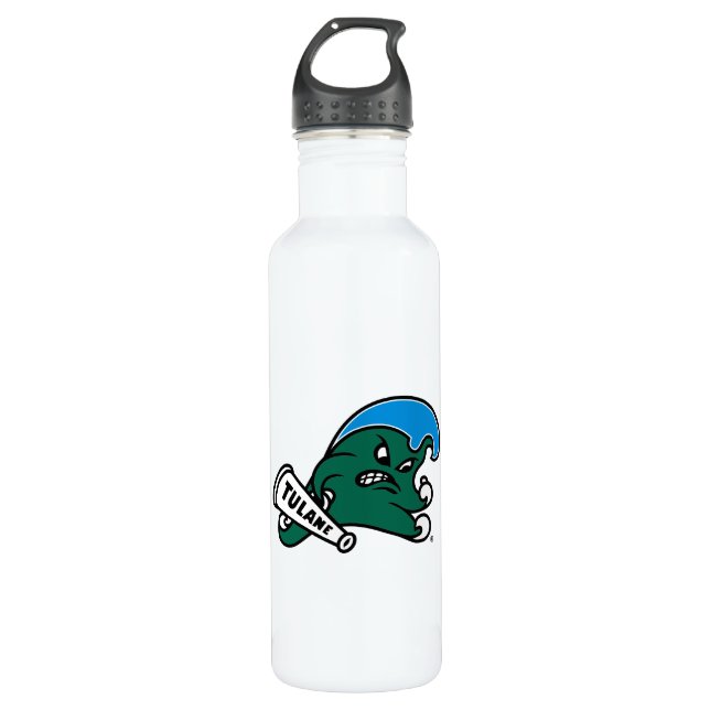 Tulane University Wave Stainless Steel Water Bottle (Front)