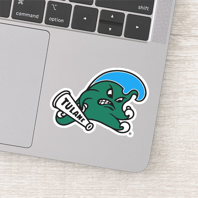 Tulane University Wave Sticker (Detail)