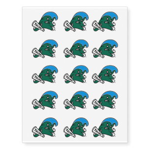 Tulane University Wave Temporary Tattoos
