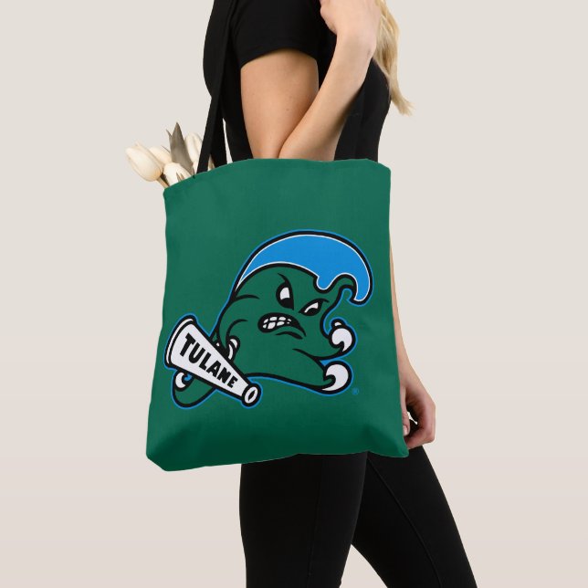Tulane University Wave Tote Bag (Close Up)