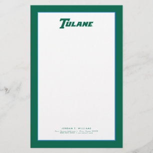 Tulane University Wordmark Add Your Information Stationery