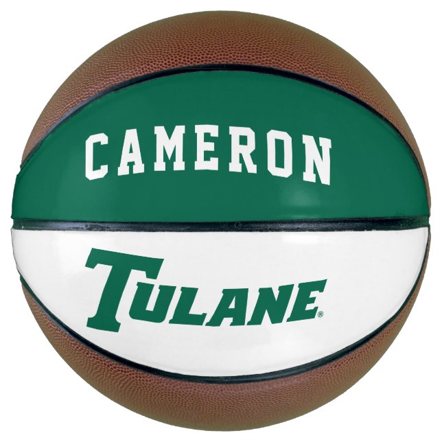 Tulane University Wordmark | Add Your Name Basketball (Front)