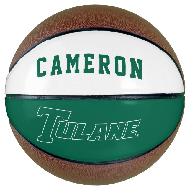 Tulane University Wordmark | Add Your Name Basketball (Front)