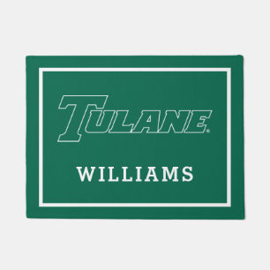 Tulane University Wordmark Add Your Name Doormat