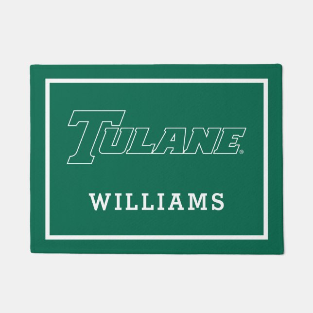 Tulane University Wordmark | Add Your Name Doormat (Front)
