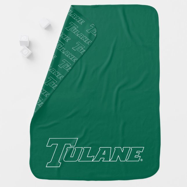 Tulane University Wordmark Baby Blanket (In Situ)