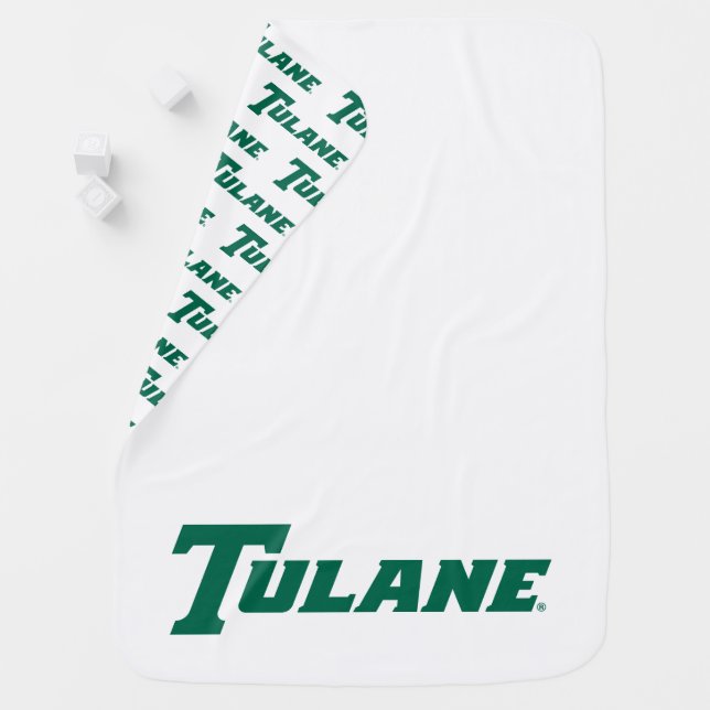Tulane University Wordmark Baby Blanket (In Situ)