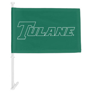 Tulane University Wordmark Car Flag