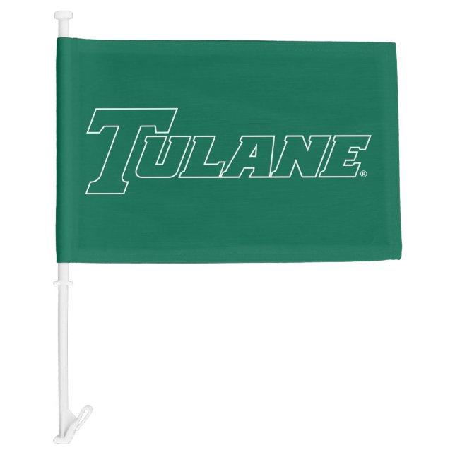Tulane University Wordmark Car Flag (Front)