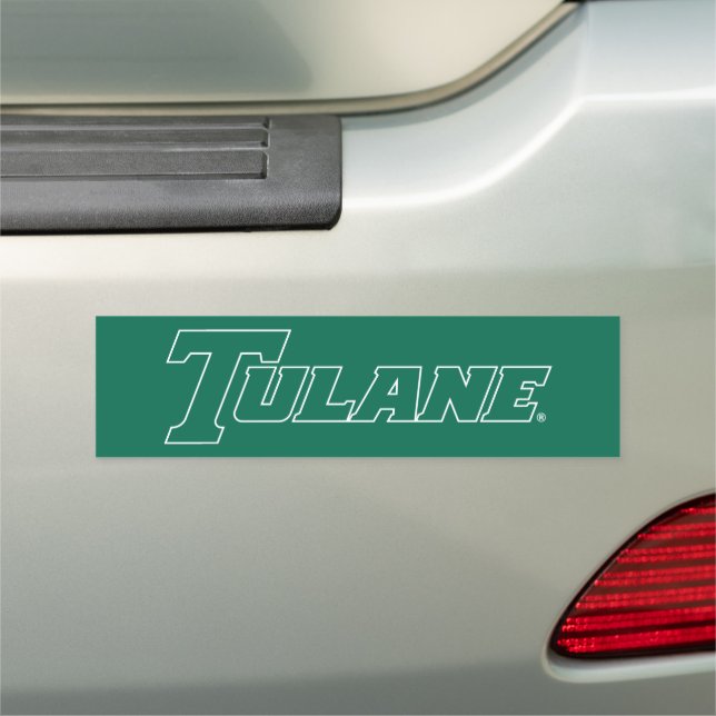Tulane University Wordmark Car Magnet (In Situ)