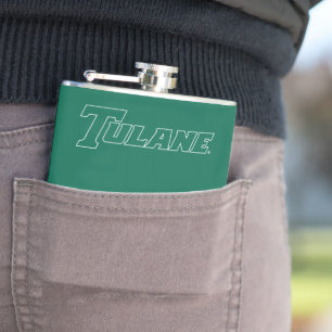 Tulane University Wordmark Flask