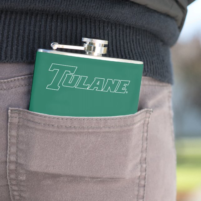 Tulane University Wordmark Flask (In Situ)