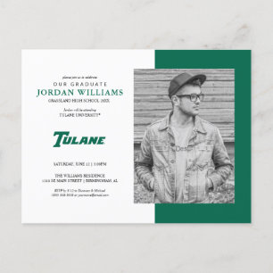 Tulane University Wordmark Graduation Announcement Postcard