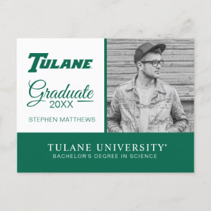 Tulane University Wordmark Graduation Announcement Postcard