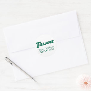 Tulane University Wordmark Graduation Classic Round Sticker