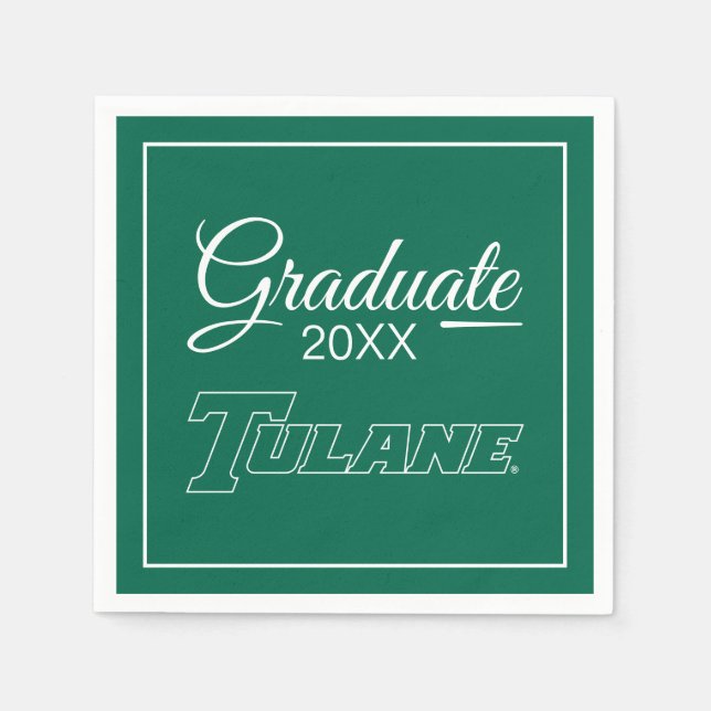 Tulane University Wordmark | Graduation Napkins (Front)