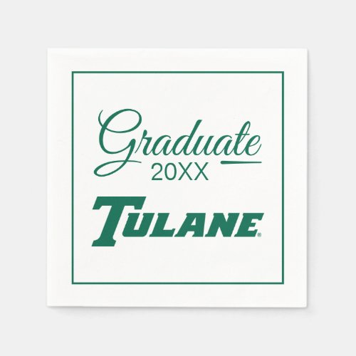 Tulane University Wordmark  Graduation Napkins