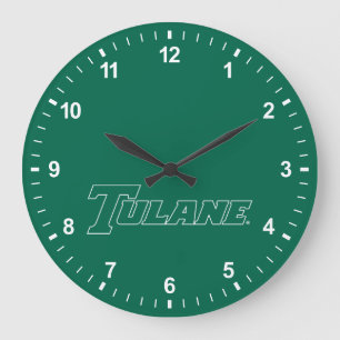 Tulane University Wordmark Large Clock