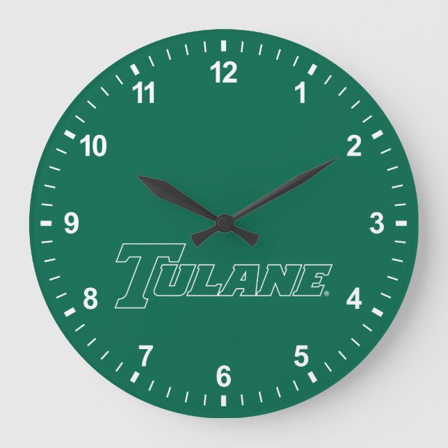 Tulane University Wordmark Large Clock (Front)