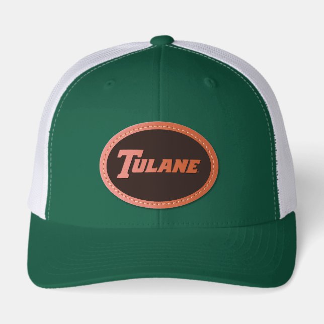 Tulane University Wordmark Leather Patch Hat (Front)