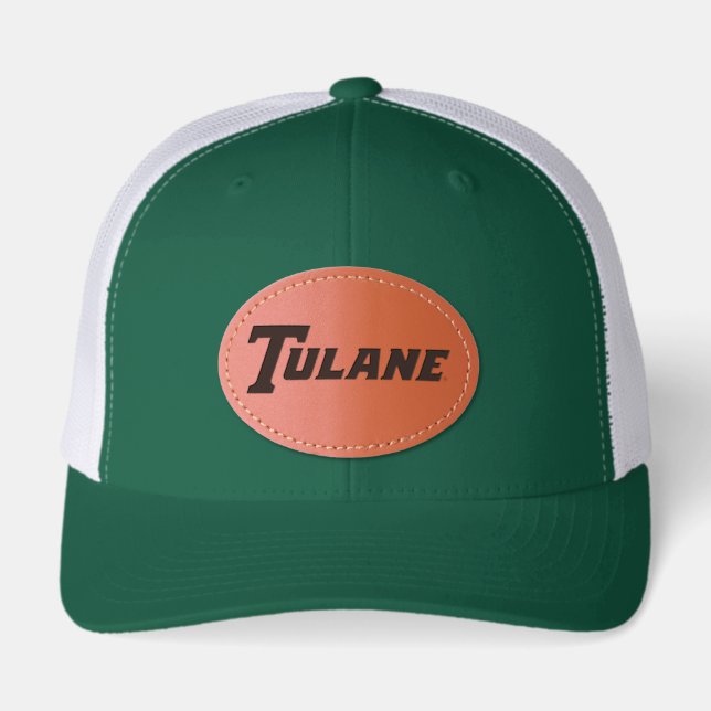 Tulane University Wordmark Leather Patch Hat (Front)