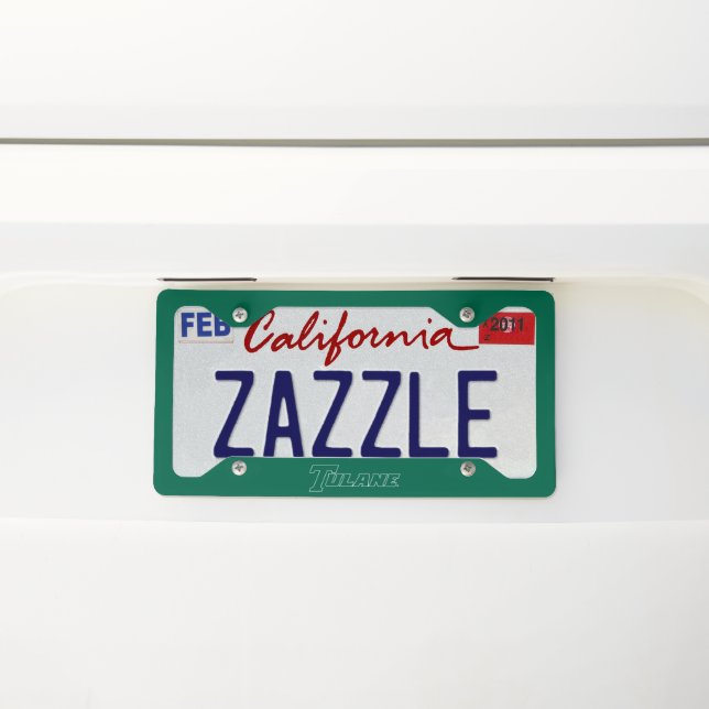 Tulane University Wordmark License Plate Frame (On Car)