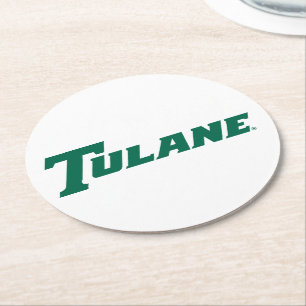 Tulane University Wordmark Round Paper Coaster