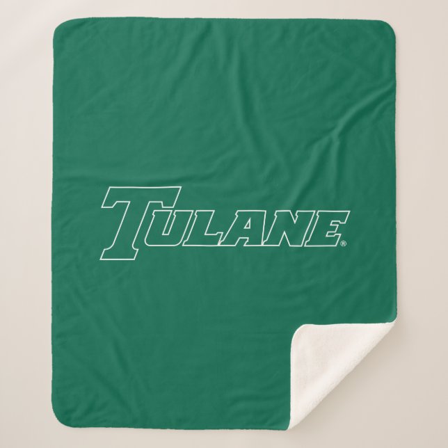 Tulane University Wordmark Sherpa Blanket (Front)