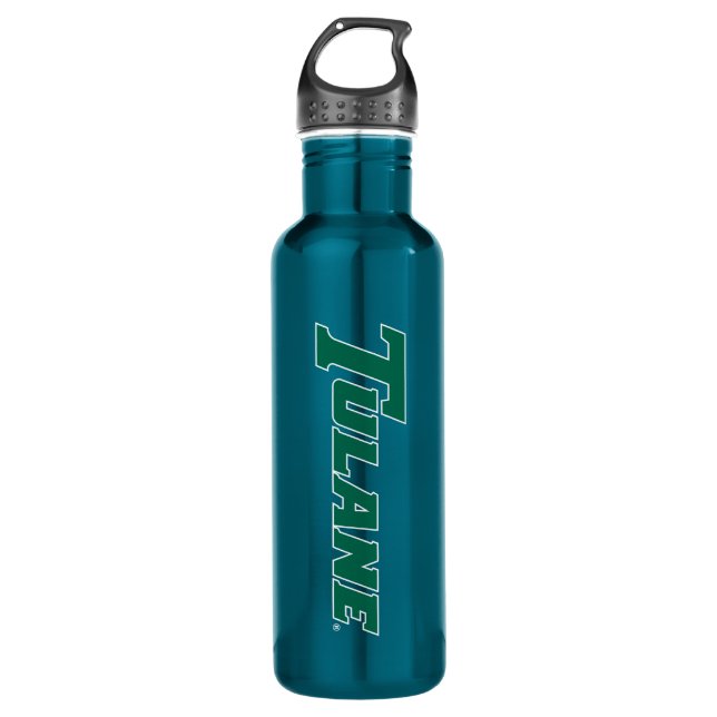 Tulane University Wordmark Stainless Steel Water Bottle (Front)