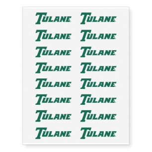 Tulane University Wordmark Temporary Tattoos