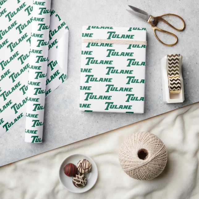 Tulane University Wordmark Wrapping Paper (Crafts)