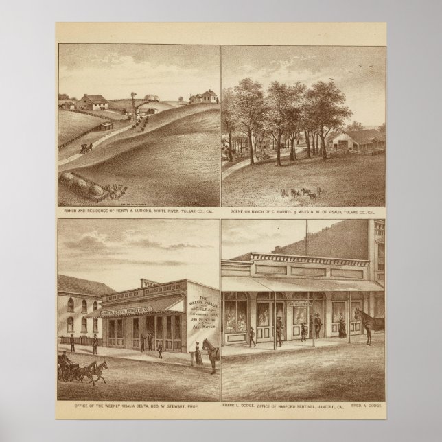 Tulare Co ranches, offices Poster (Front)
