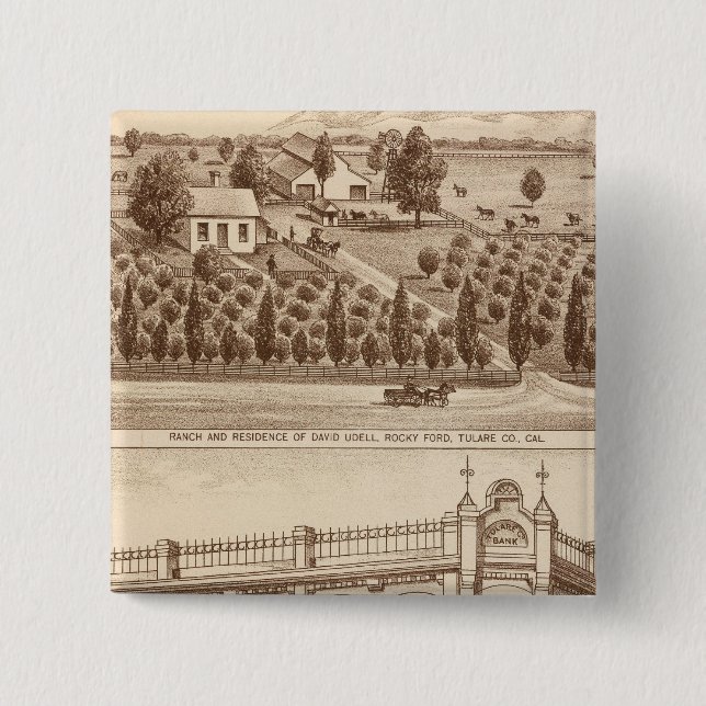 Tulare County Bank Pinback Button (Front)