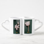 Tulip 2 pieces wedding anniversary Flower Mug set<br><div class="desc">Style: Coffee Mug Set It’s a match made in heaven for this lovers’ mug set! Made to perfectly fit together, this ceramic mug set is a great gift for a wedding, anniversary, Valentine’s Day or any other special occasion. The heart shaped handles on each mug add an extra touch of...</div>