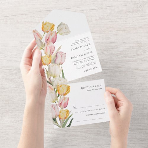 Tulip All in One Wedding Invite