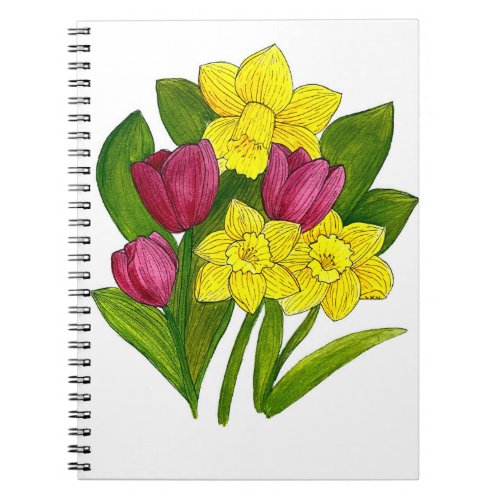 Tulip and Daffodil Planner Notebook