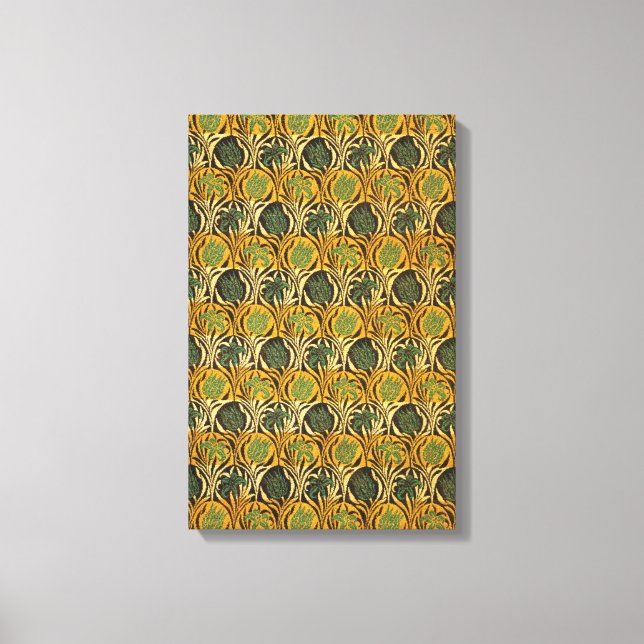 Tulip and Lily Pattern (by William Morris) Canvas Print (Front)