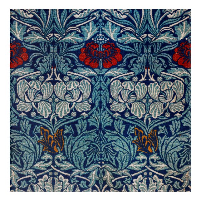 Tulip and Rose, William Morris Acrylic Print (Front)