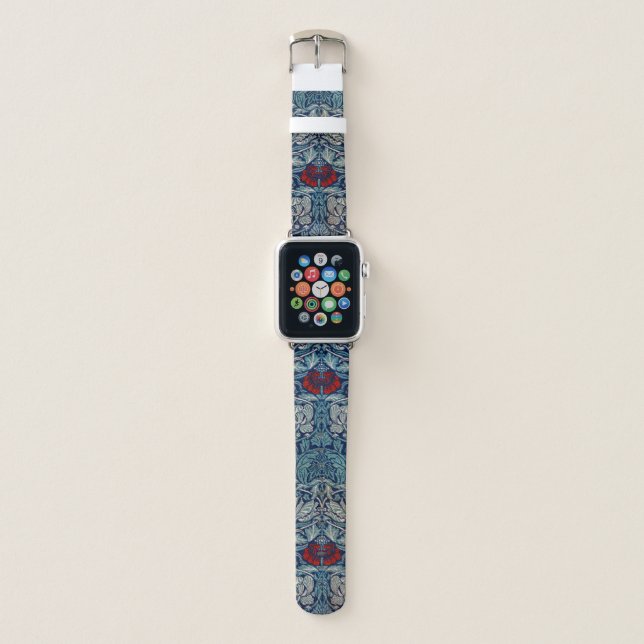 Tulip and Rose, William Morris Apple Watch Band (Front)