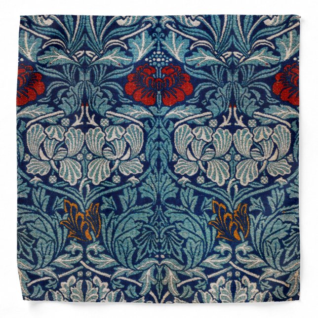 Tulip and Rose, William Morris Bandana (Front)