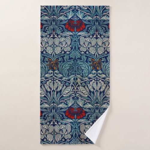 Tulip and Rose William Morris Bath Towel