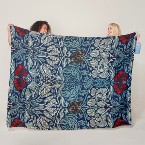 Tulip and Rose William Morris Fleece Blanket