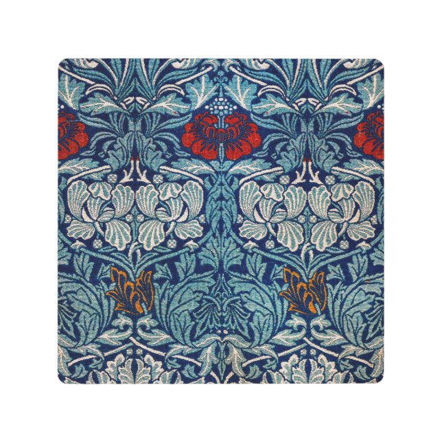 Tulip and Rose, William Morris Metal Print (Front)