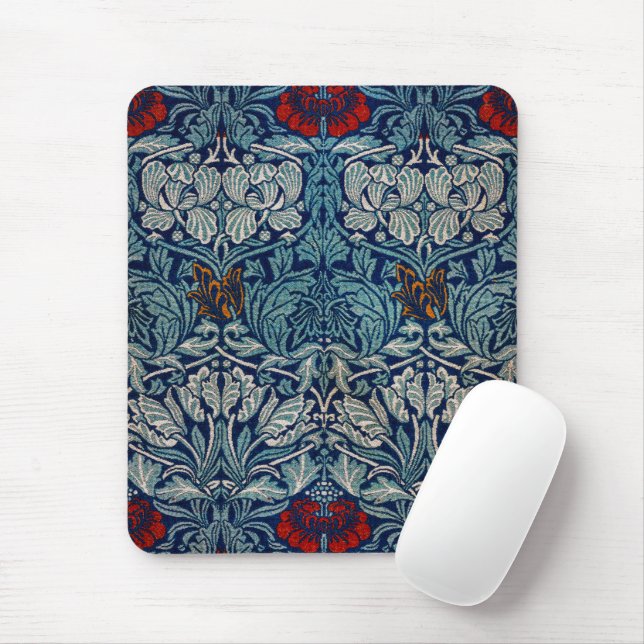 Tulip and Rose, William Morris Mouse Pad (With Mouse)
