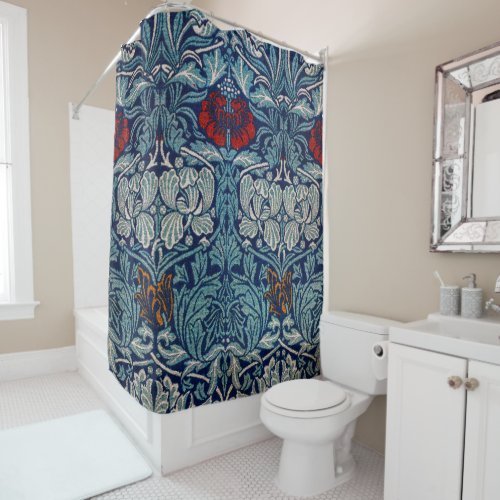 Tulip and Rose William Morris Shower Curtain