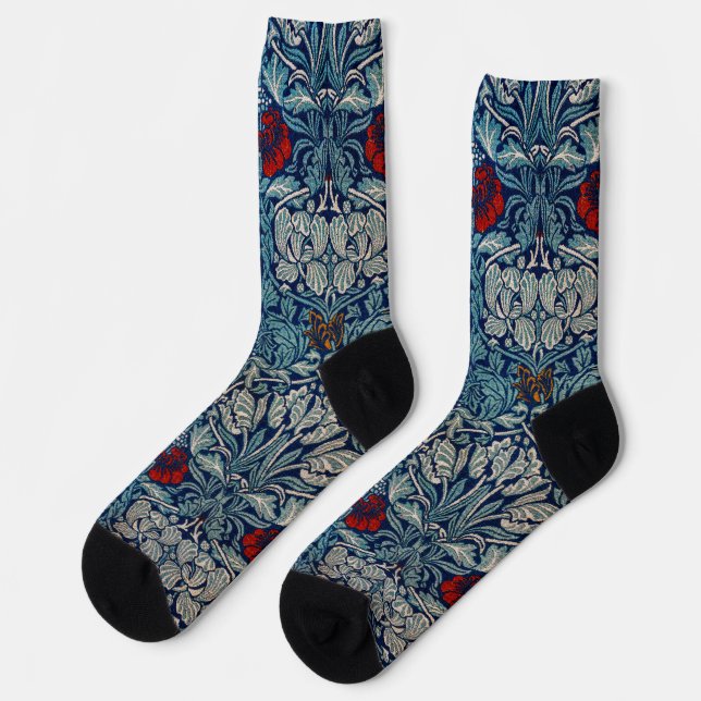 Tulip and Rose, William Morris Socks (Left)