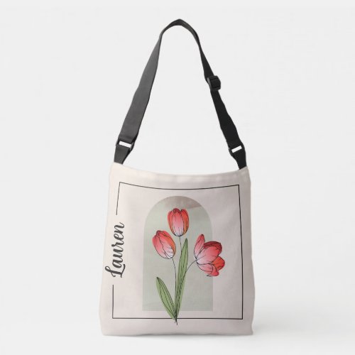 Tulip Art Crossbody Bag