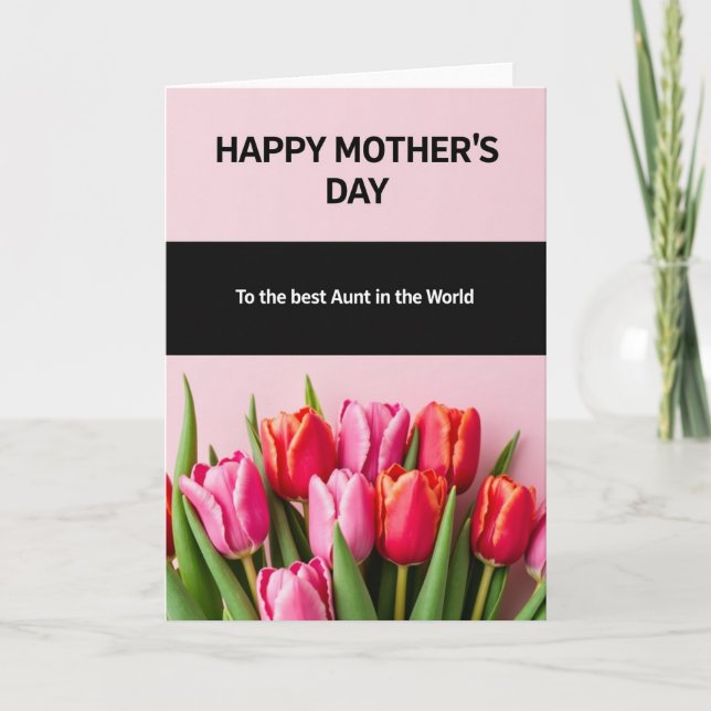 Tulip Aunt Mothers Day Card (Front)