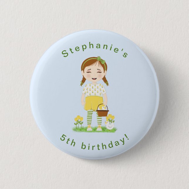 Tulip Birthday Button (Front)